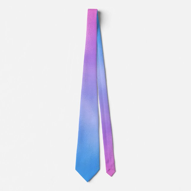 Corbata Elegante Rosa Y Azul (Anverso)