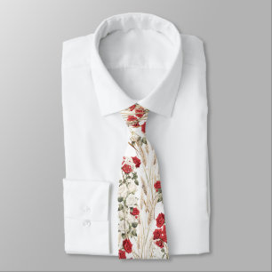 Corbata Elegante Roses Blancos Roses Botánicos De Cuello