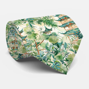 Corbata Elegante Sabio Botánico Pagoda de Coral