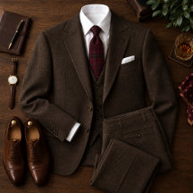 Elegante Tartán Burgundy