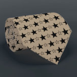 Corbata Elegante Taupe y Black Stars Ties<br><div class="desc">Elegante Taupe y Black Stars Ties</div>