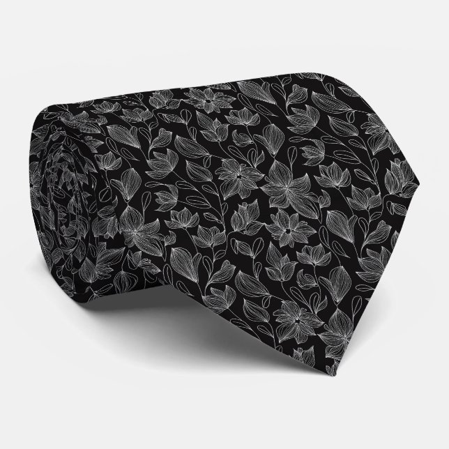 Corbata Elegante traje floral para hombres (Enrollado)