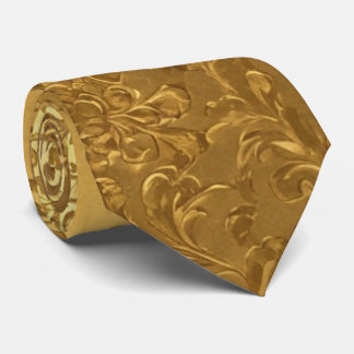 Corbata Elegante victoriano dorado floral estilo formal
