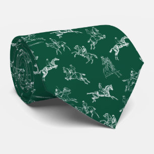 Corbata Elegante y elegante equitación verde de caballo bl