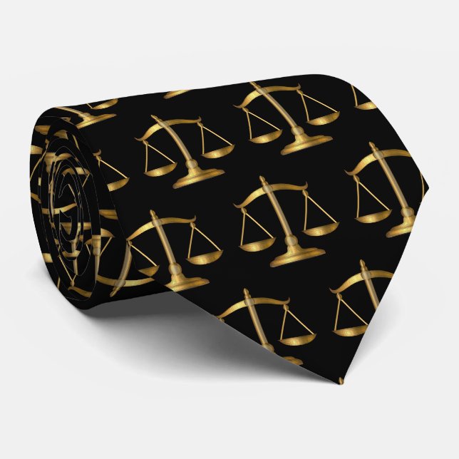 Corbata Elegante y simple escalas de la ley del oro en la  (Enrollado)