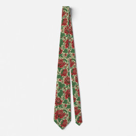 Corbata Elegantes colores de Navidades florales de vacacio