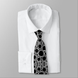 Corbata Elegantes líneas en blanco y negro