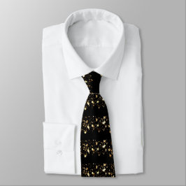 Corbata Elegantes Navidades de Black & Gold Stars