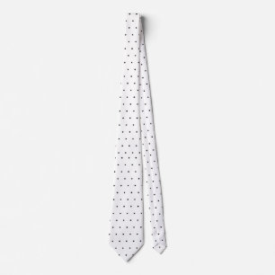 Corbata Elegantes puntos de Polka Blanco Negro