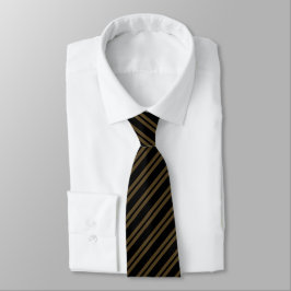 Corbata Elegantes rayas negras y marrones para padrinos de
