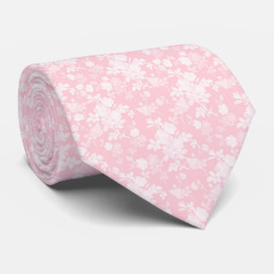 Corbata Elegantes rosas blancas de color rosa floral