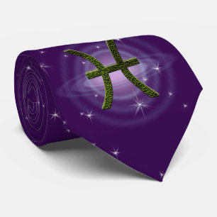 Corbata Elegir color Piscis Zodiac Rótulo Astrológico
