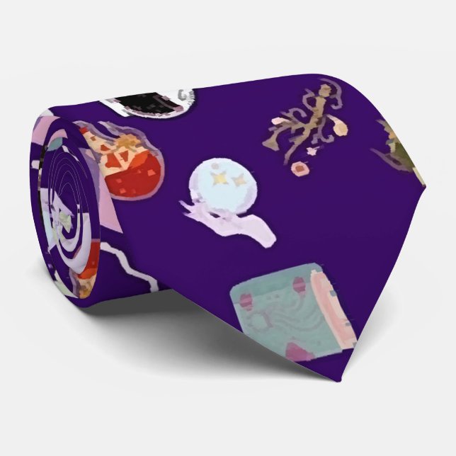 Corbata Elementos mágicos de patrones y criaturas sin inco (Enrollado)