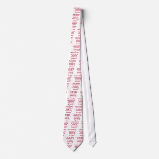 Corbata Ella fue advertida (Anverso)