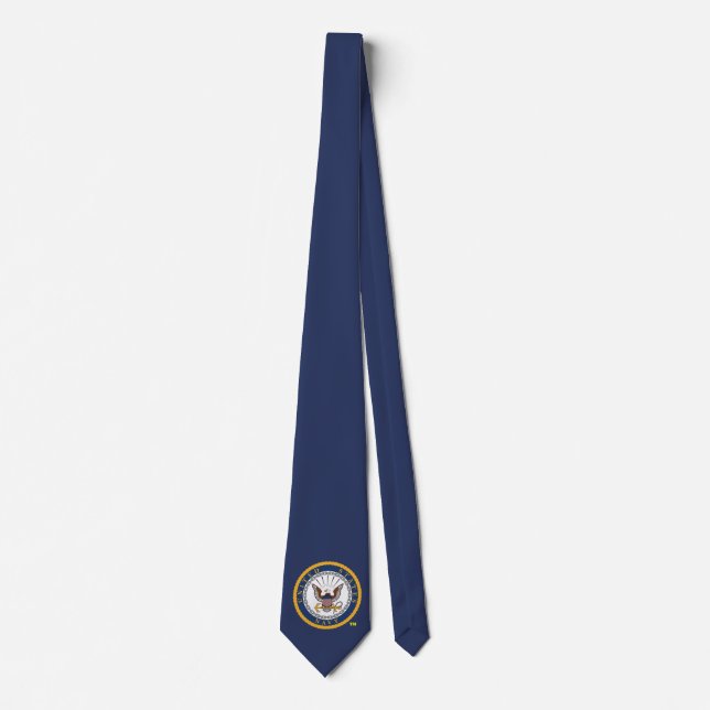 Corbata Emblem Blue Tie de la Marina de Estados Unidos (Anverso)