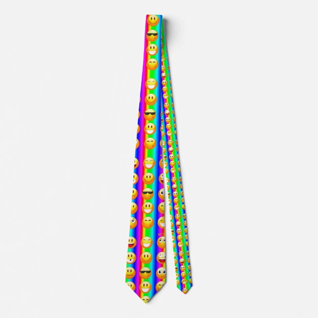 Corbata emoji arco iris (Anverso)