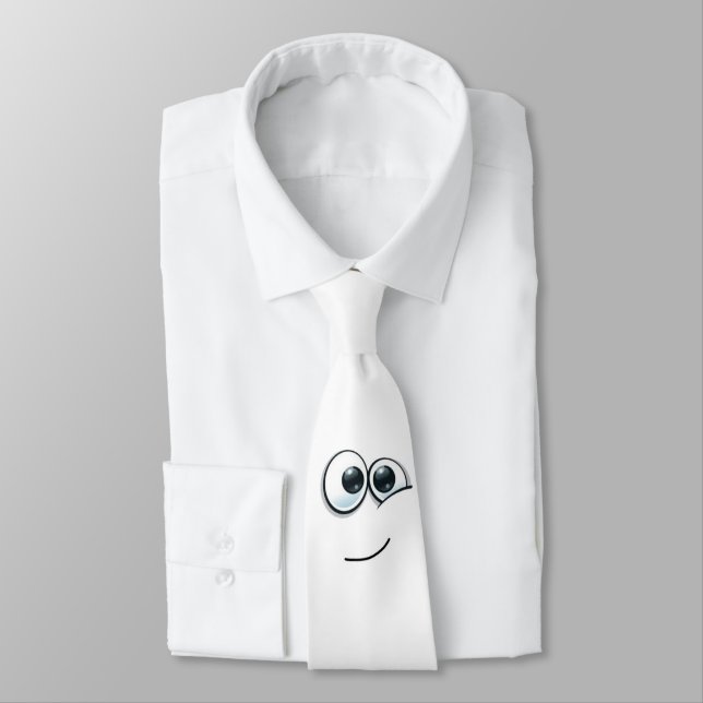 Corbata Emoji corta con fondo de personalizable (Atado)