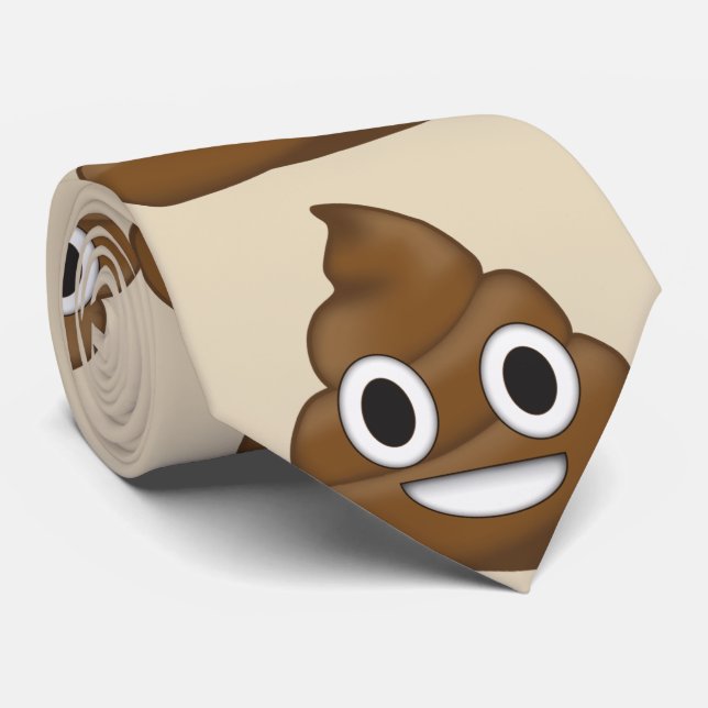 Corbata Emoji de poop (Enrollado)