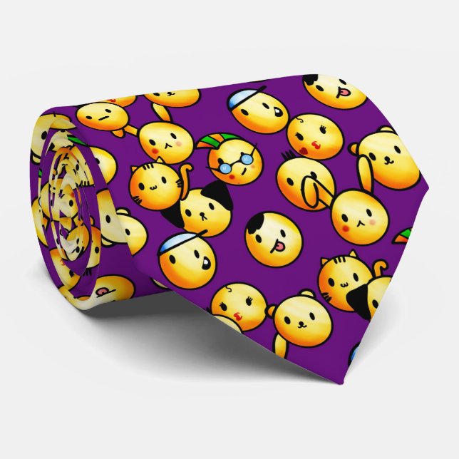 Corbata Emoji púrpura (Enrollado)