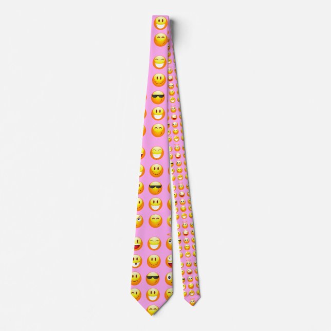 Corbata emoji rosa pastel (Anverso)