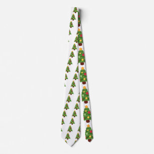 Corbata emojis de árboles de navidad