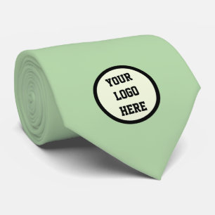 Corbata Empresa de logotipo personalizado verde menta nego