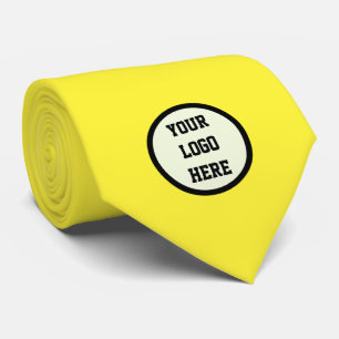Corbata Empresa de logotipos personalizados amarillo corpo