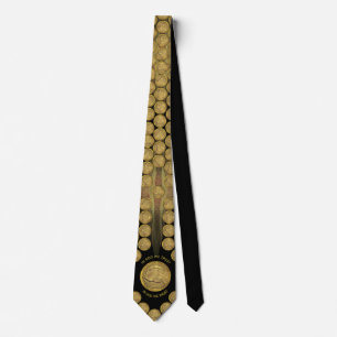 Corbata En Dios confiamos en la moneda de oro