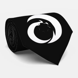 Corbata En Rótulo blanco sobre negro