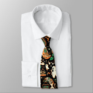 Corbata Encantador Fantasma Espeluznante Kawaii Calabaza H