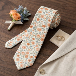 Corbata Encantador patrón de arte floral francés chic desg