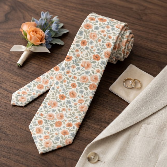 Corbata Encantador patrón floral chic francés desaliñado (Subido por el creador)