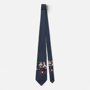 Corbata Encantadora pareja de pollos personalizados.