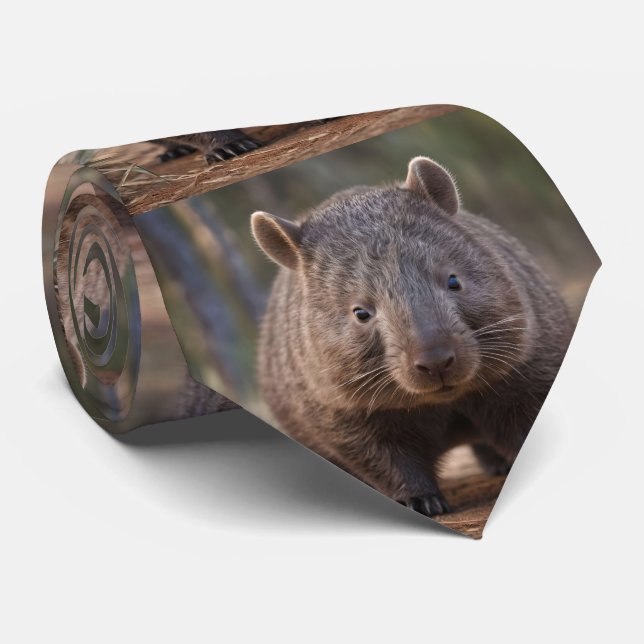 Corbata "Encanto Chubby: El Adorable Wombat Australiano" (Enrollado)