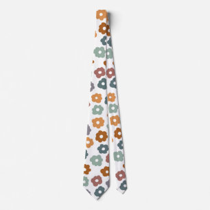 Corbata Encanto Retro Florales Terrosos y Botánicos