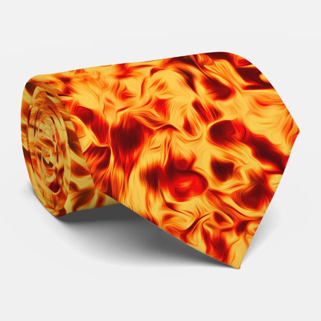 Corbata Encendido - Textura de llama audaz (Enrollado)