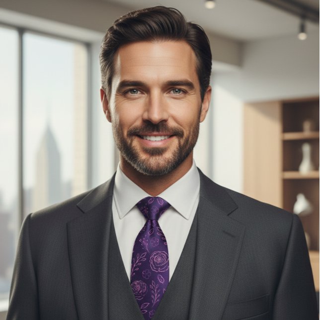 Corbata Enchanted Purple Rose Garden (Subido por el creador)