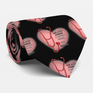 Corbata Enfermera ObGyn del corazón rojo