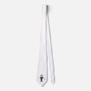 Corbata Enfermero varón de figura de palito con piel moren