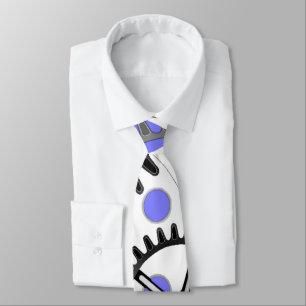Corbata Engranajes en azul perwinkle
