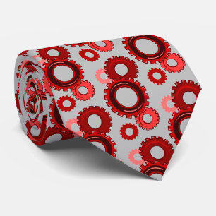 Corbata Engranajes rojos para la ingeniería mecánica de lo