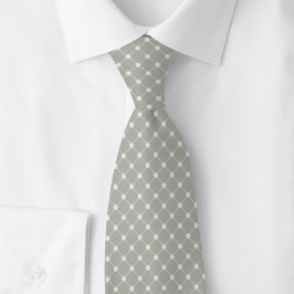 Corbata Enrejado Gris Paloma