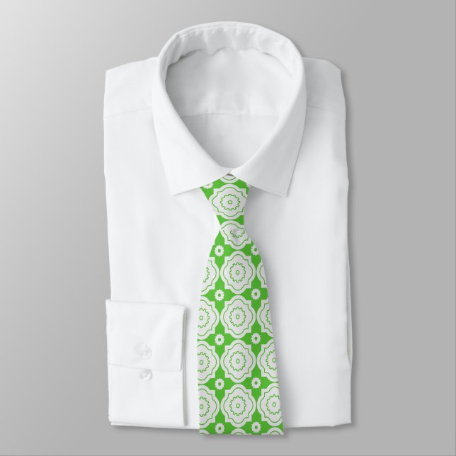 Corbata Enrejado marroquí de lima - Patrón de engranajes d (Atado)