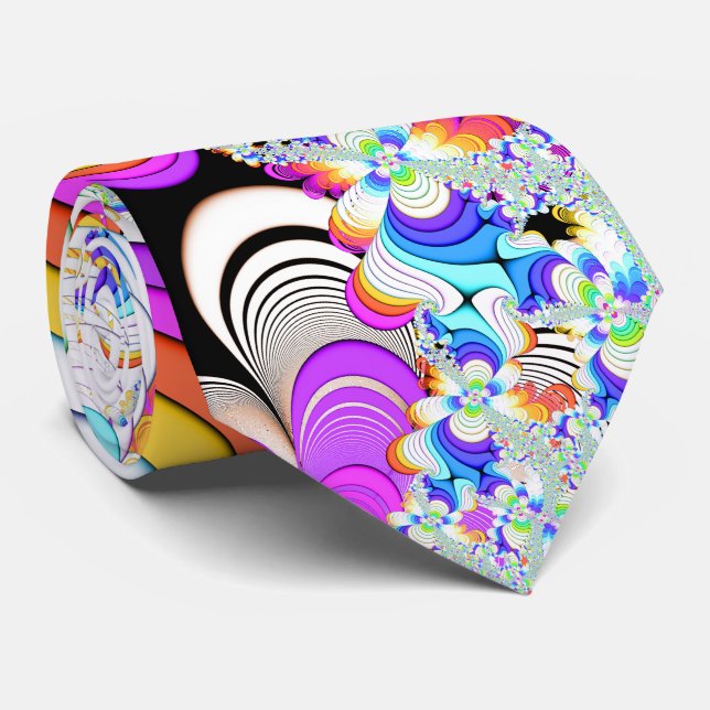 Corbata Ensueños del fractal (Enrollado)
