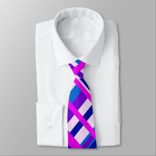 Corbata Envasado en morado, azul y rosa
