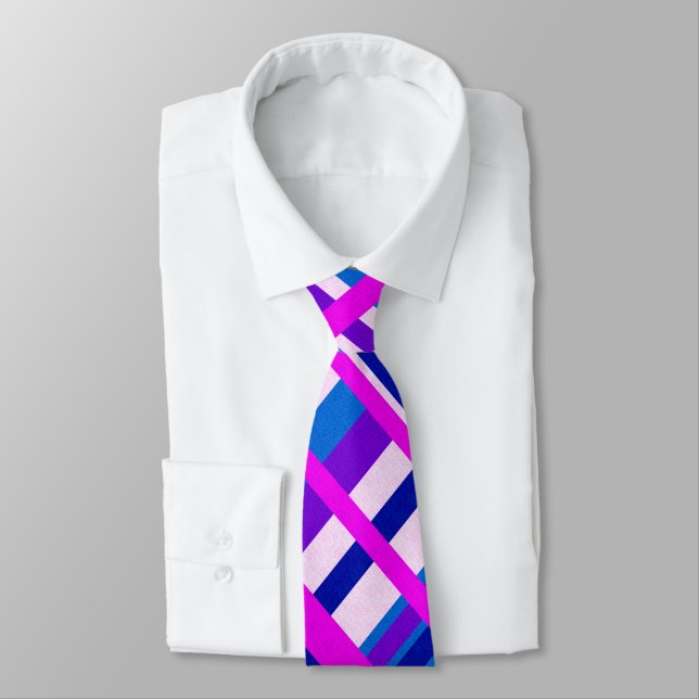 Corbata Envasado en morado, azul y rosa (Atado)
