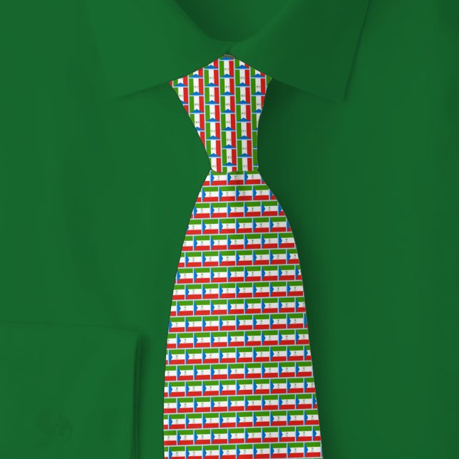 Corbata Equatorial Guinea Flag Brick Pattern (Subido por el creador)