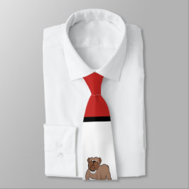 Corbata Equipo deportivo de bulldoges Maroon White Necktie