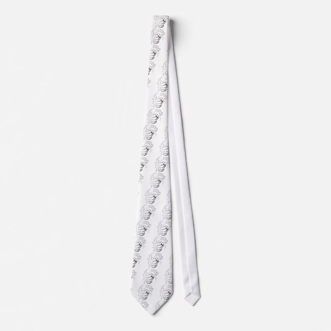 Corbata Esbozo de resumen de arte pop retro (Anverso)