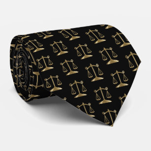 Corbata Escalas elegantes del negro y del oro - abogado